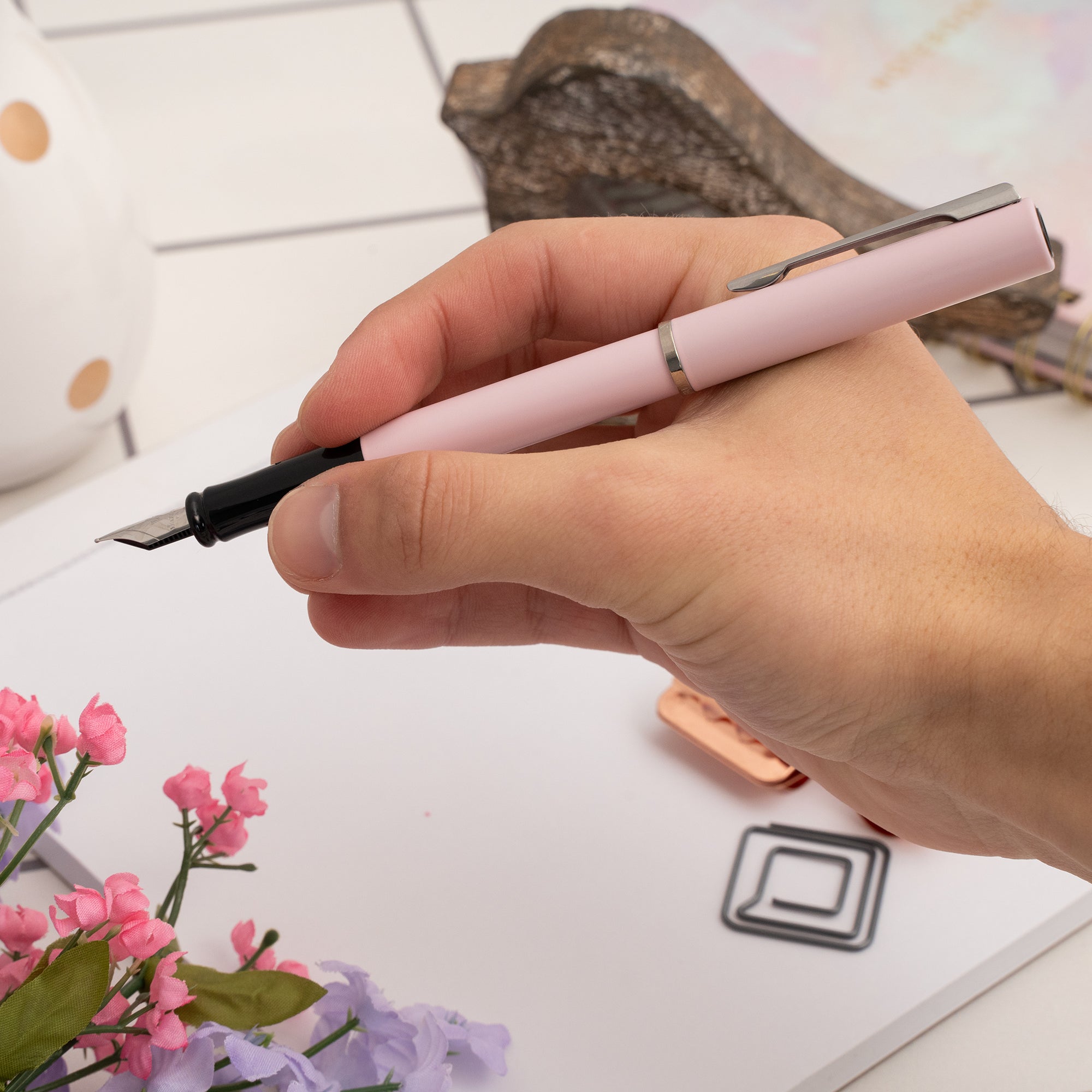 Waterman Allure Fountain Pen - Elegant Pastel Pink Ink Pen for Writing, Calligraphy & Gifting | Premium Nib, Smooth Ink Flow | Perfect for Office, School & Special Occasions