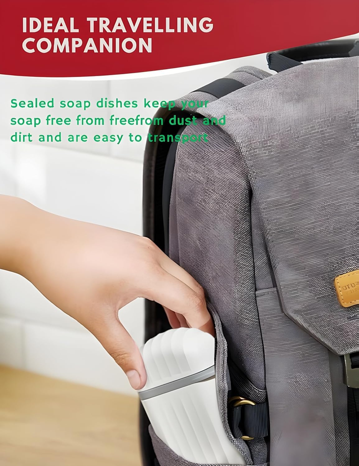 Claiez 2 Pack Portable Travel Soap Holder - Compact Plastic Soap Dish for Camping, Hiking & Home Use - Durable Waterproof Soap Case - Perfect Travel Accessory for Backpacking, Gym & Hotel Stays (White)