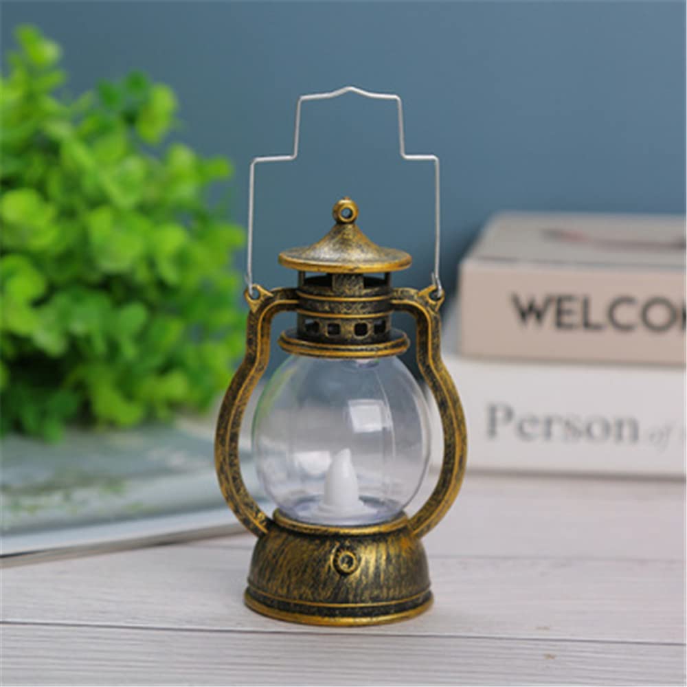 Vintage Rustic Wall Light - Retro Kerosene Lamp with Colorful Button Battery Switch, Small Oil Lantern Art Pendant for Christmas Halloween Decor | Indoor & Outdoor Use (Bronze) - Perfect for Porch, Garden, Patio, and Home Décor