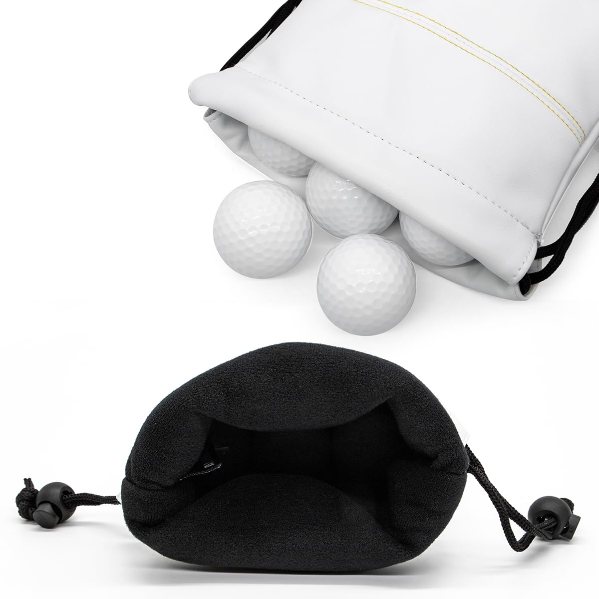 Premium Leather Golf Tee Pouch with Drawstring Closure - Durable Golf Accessories for Valuables & Essentials - Perfect for Golf Bags, Travel & On-Course Storage