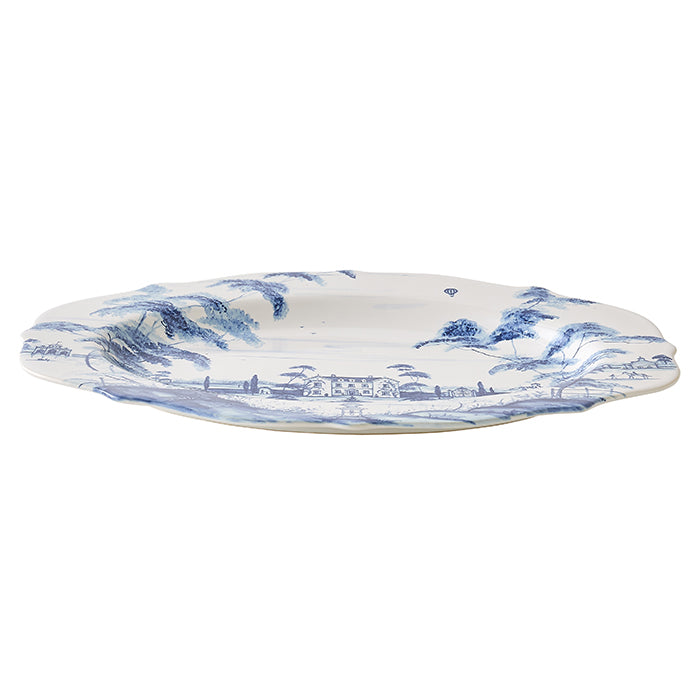 Delft Blue Serving Platter - Handcrafted Dutch Ceramic Platter for Cheese, Charcuterie & Appetizers - Elegant Dinner Party & Holiday Entertaining Serveware