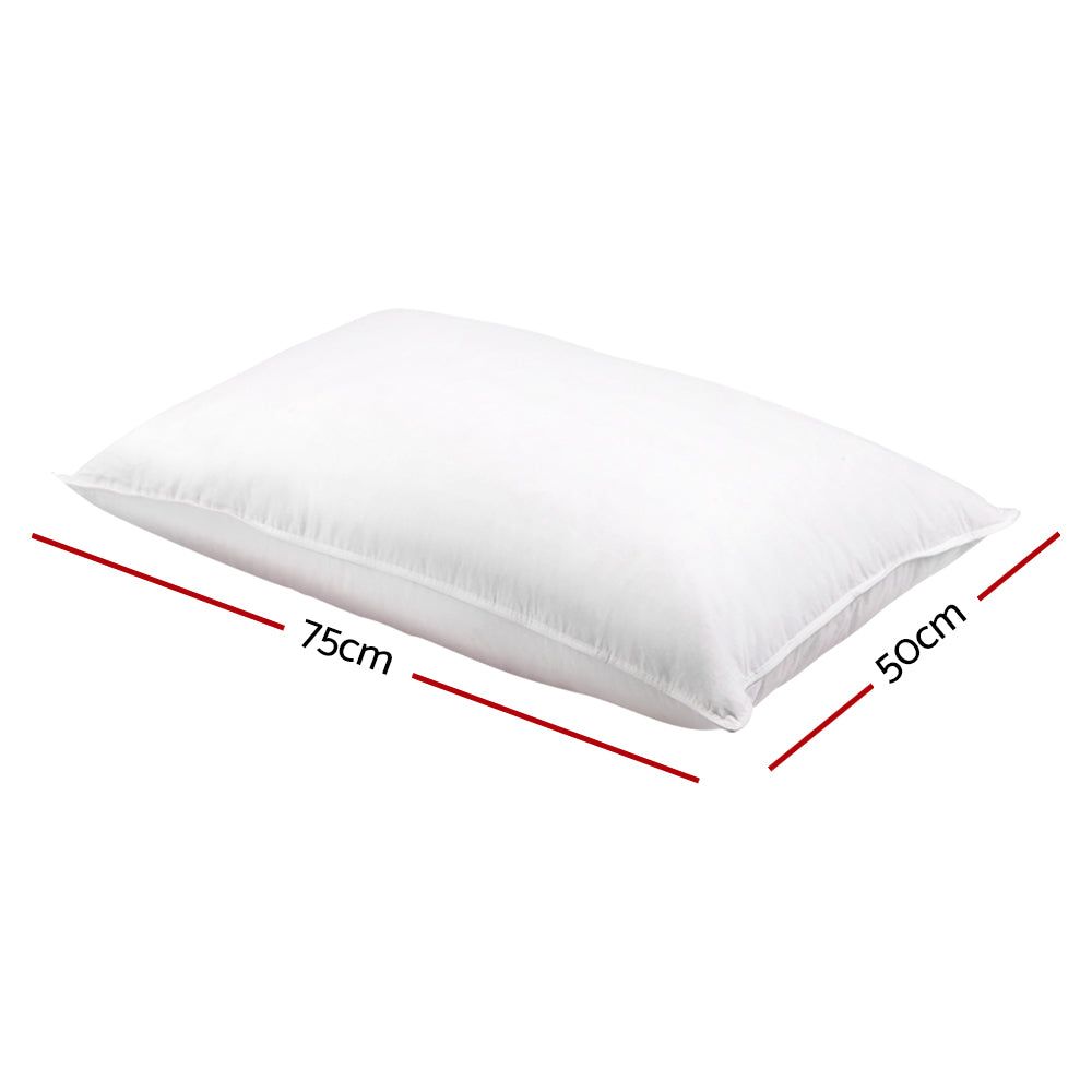 Premium Giselle Bedding Goose Feather Down Pillow Twin Pack - Soft & Supportive for Side Sleepers, Hotel Luxury Feel - Perfect for Bedroom, Guest Room & Travel