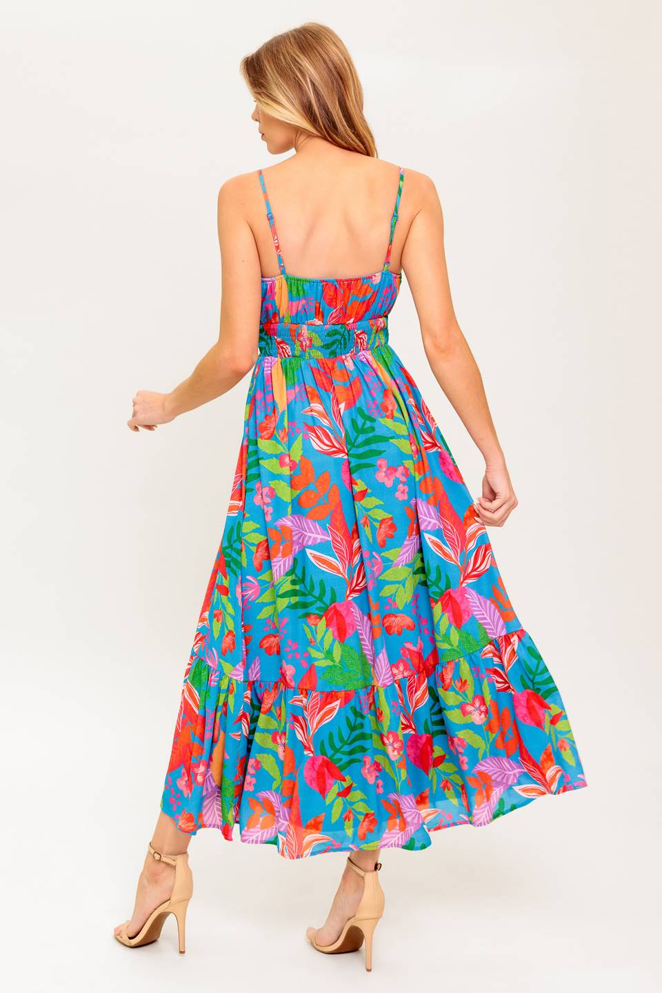 Color Crush Cami Dress in Blue - Flowy Summer Dress for Beach, Vacation & Casual Outings