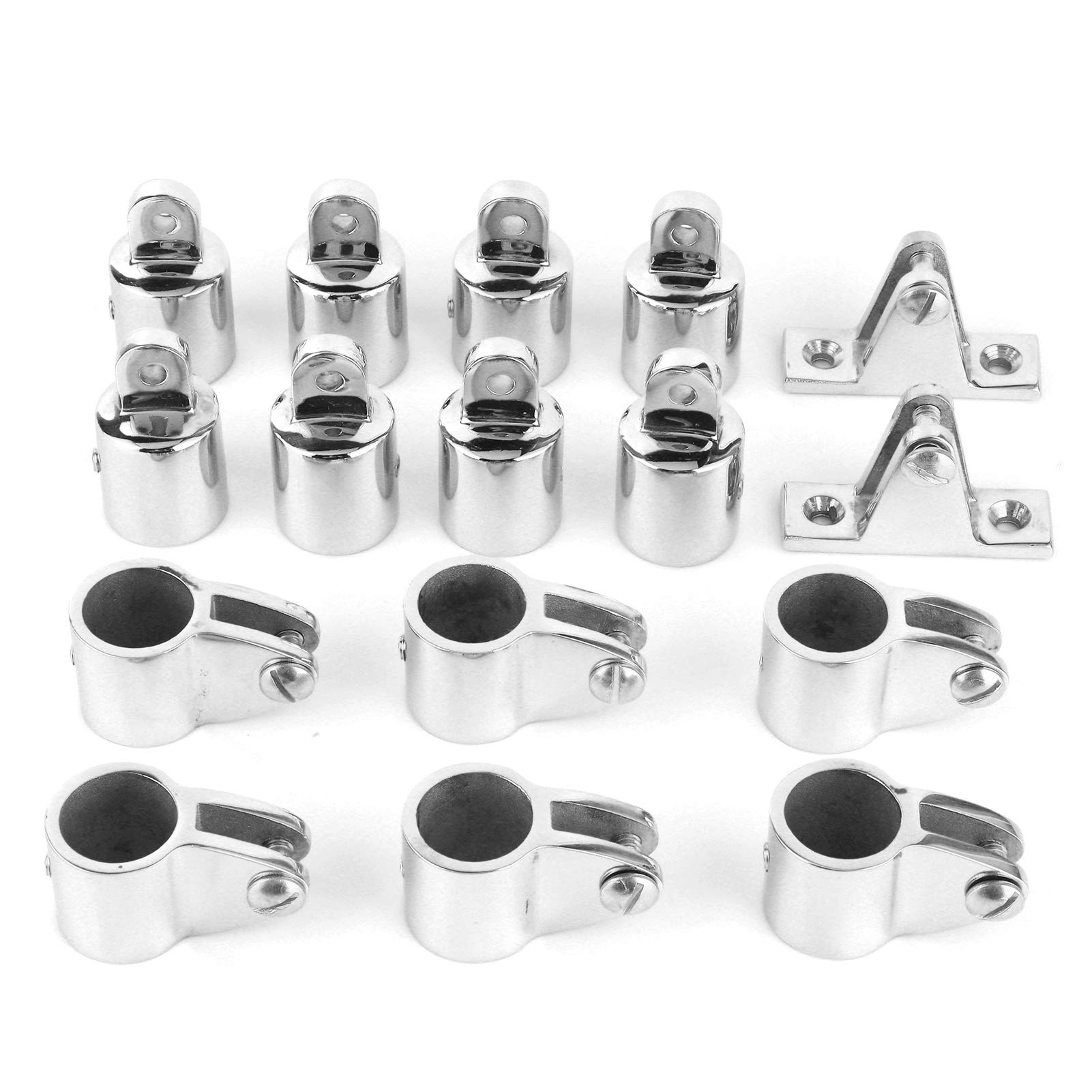 KIMISS 16pcs M6 Boat Slide Caps Set - Marine Base Hinges, Jaw Slides & Top Fittings for Boat Hardware Accessories | Perfect for Deck Mounting, Hatch Covers & Marine Applications