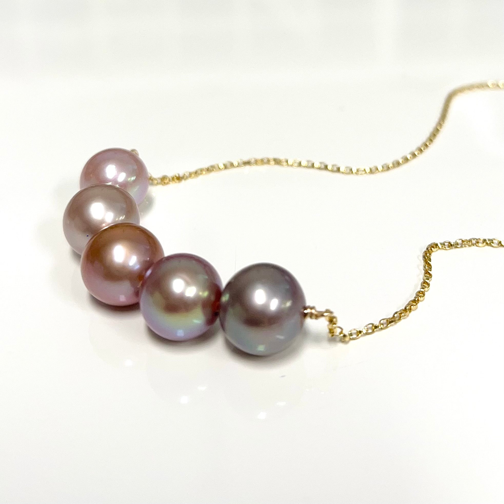 AURA Purple Ombré Crystal Necklace (N388) - Elegant Layering Jewelry for Women, Perfect for Parties & Date Nights