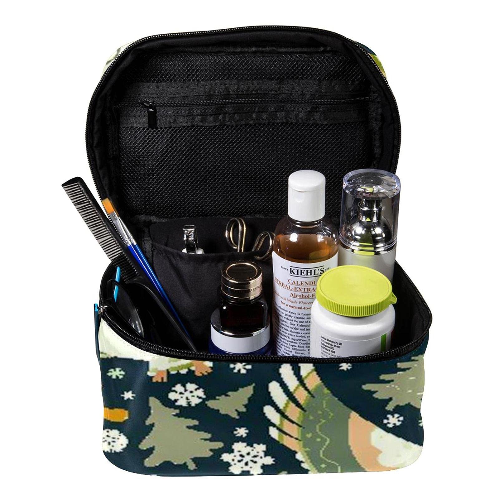 Funny Owls Cosmetic Bag for Women - Large Travel Makeup Organizer for Girls, Perfect for Vacation & Daily Use