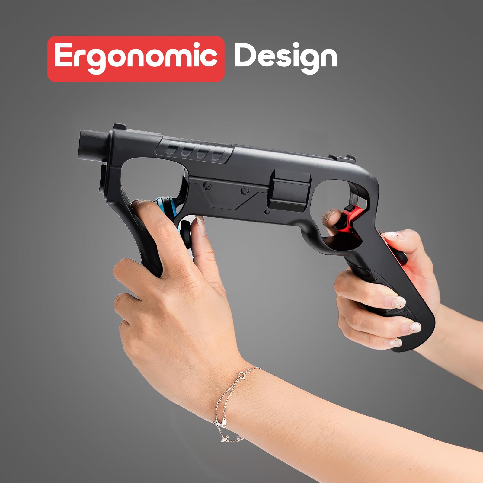 Nintendo Switch & Switch OLED Game Gun - Compatible with Big Buck Hunter, Resident Evil, Sniper Elite, Doom, Hunting Simulator - Perfect for Shooting Games, Family Fun & Gifts - Great for Arcade-Style Gaming at Home