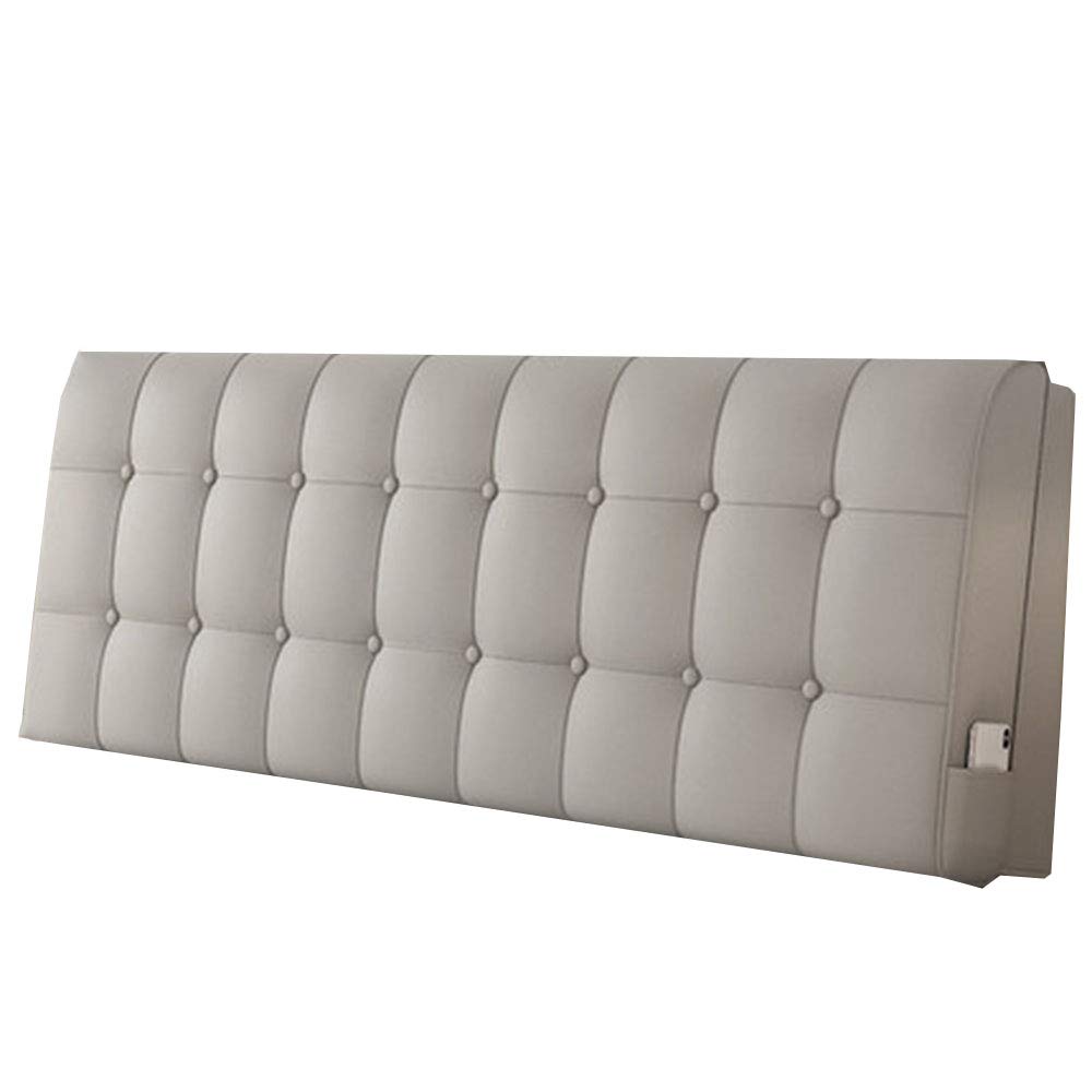 **Soft Wedge Pillow for Bed - Adjustable Headboard & Lumbar Support Cushion with Removable Cover, 3 Colors & 5 Sizes (Gray, 200x60x10cm) - Perfect for Reading, Watching TV, or Back Pain Relief**