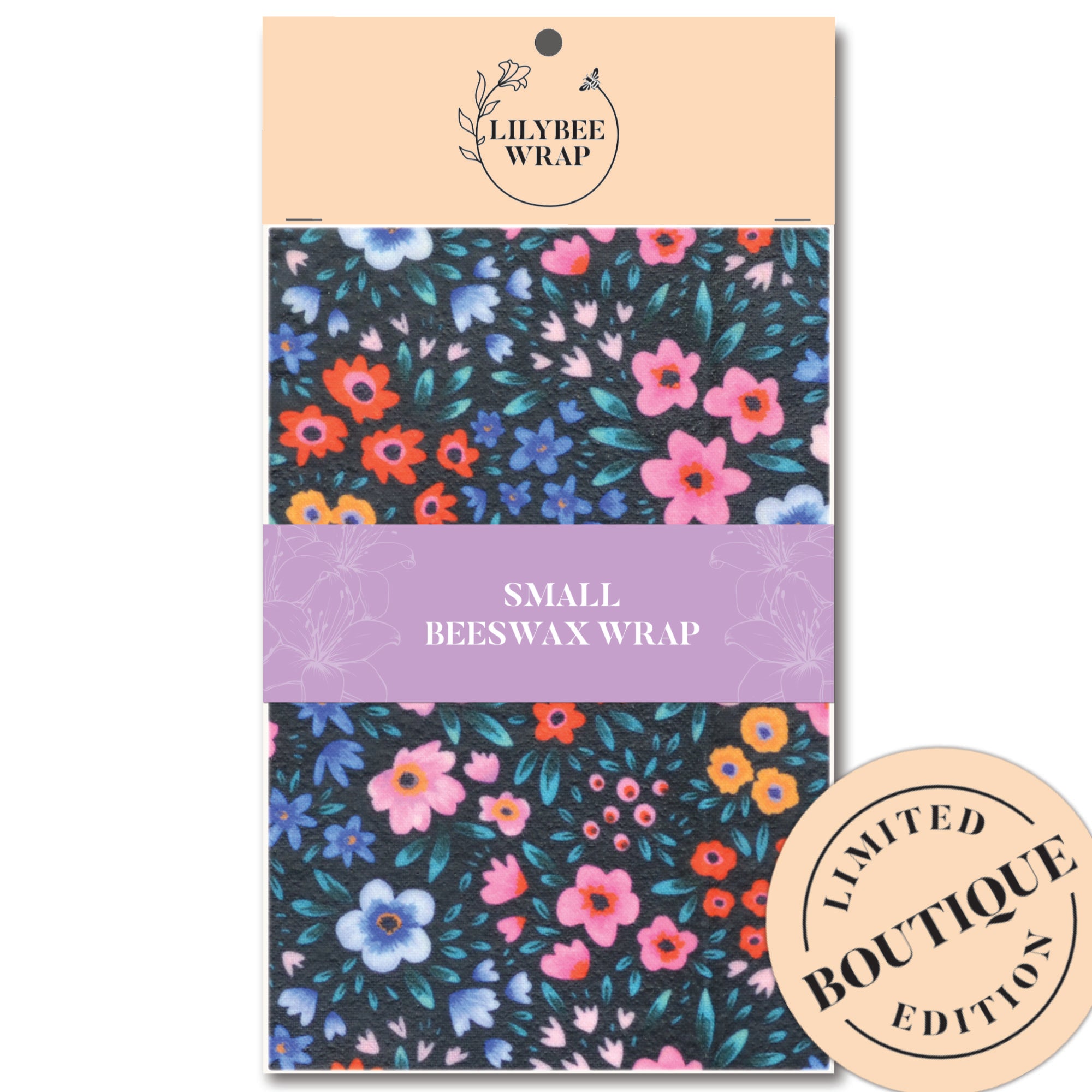 Eco-Friendly Small Beeswax Wrap for Food Storage - Twilight in The Garden Design | Reusable Sustainable Alternative to Plastic Wrap | Perfect for Sandwiches, Fruits & Cheese Preservation