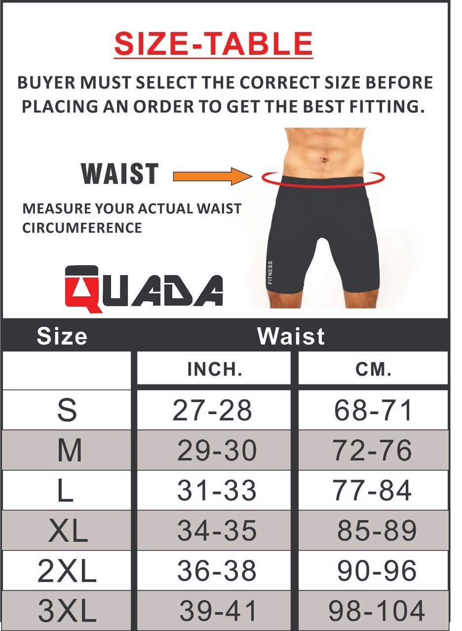Quada Men's Compression Workout Shorts - Breathable Quick-Dry Gym Shorts for Running, Training & Sports | Moisture-Wicking Activewear for Men's Fitness & Workout