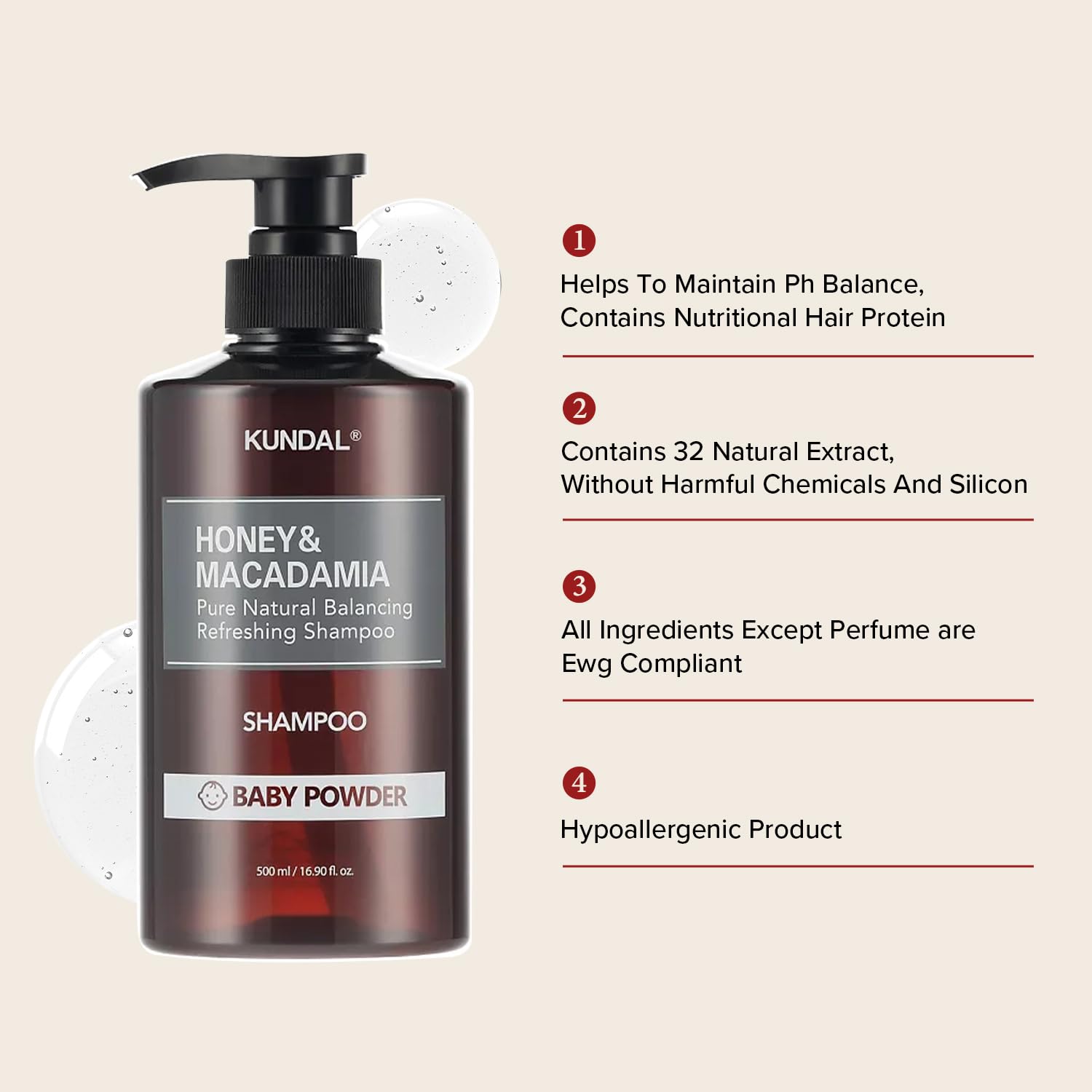Kundal BLACKBERRY BAY Sulfate Free Moisturizing Shampoo for Dry Damaged Hair - Argan Oil Infused Hair Care Treatment, 16.9 oz (500ml) - Sulfate Free, Paraben Free - Perfect for Daily Hydration & Repair of Frizzy, Color-Treated Hair