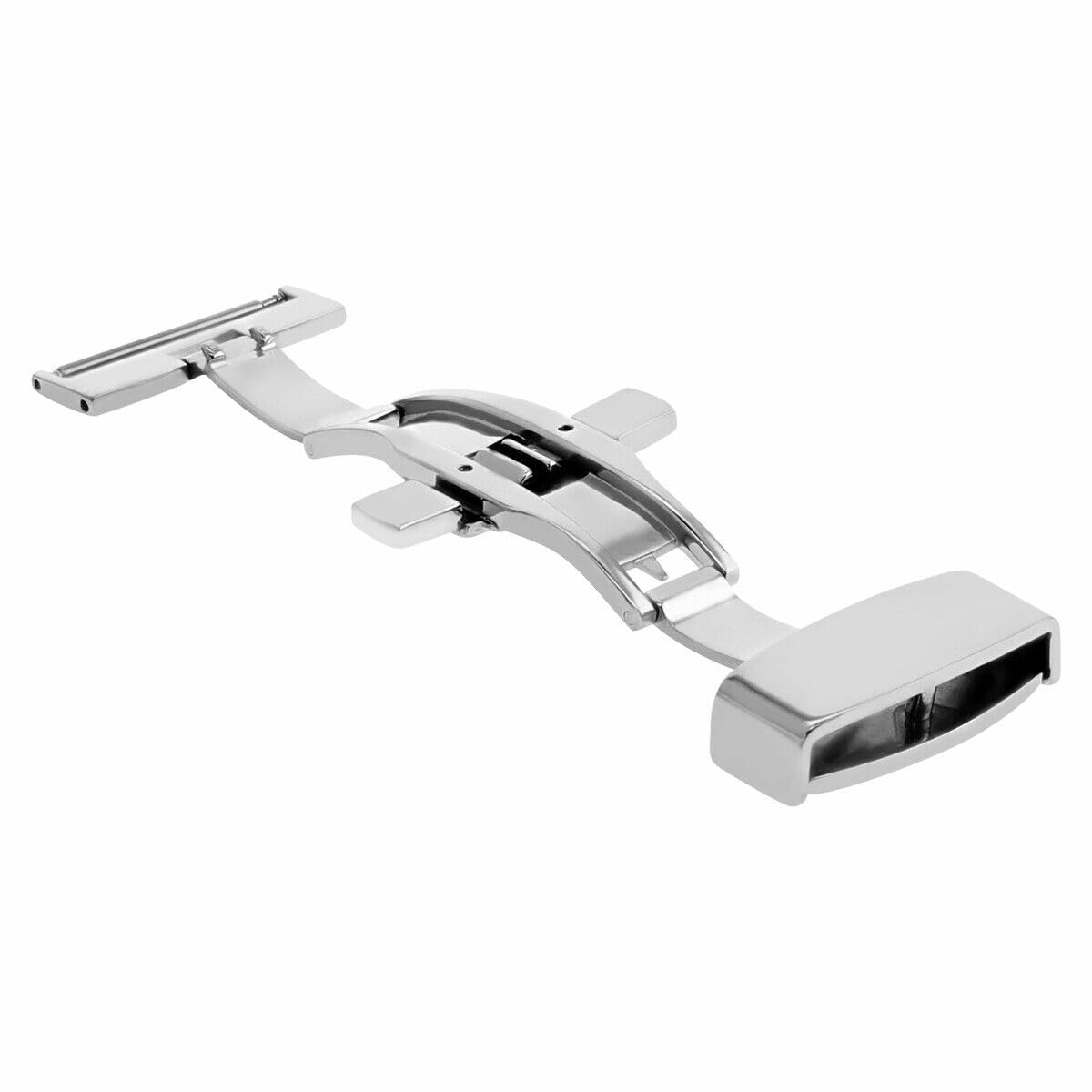 14-24mm Stainless Steel Deployment Buckle Clasp for Leather Watch Bands - Compatible with Rolex & Men's Watches - Perfect for Watch Repair, Replacement & DIY Watchmaking Projects