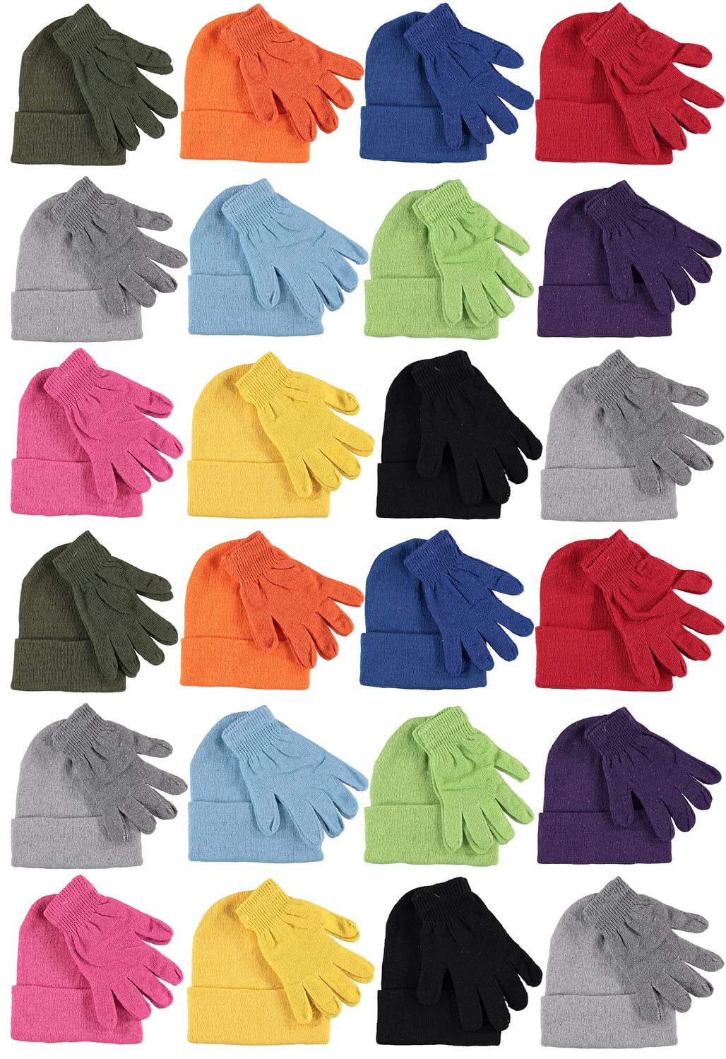 Wholesale Winter Beanie & Glove Set for Kids & Adults - Bulk Pack for Homeless Donations & Shelter Supplies - Perfect for Cold Weather Protection & Charity Gifts