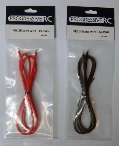 High-Temperature PRC Silicone Wire - 14 AWG Red (10ft) Flexible & Durable for DIY Electronics, RC Models, and Automotive Wiring