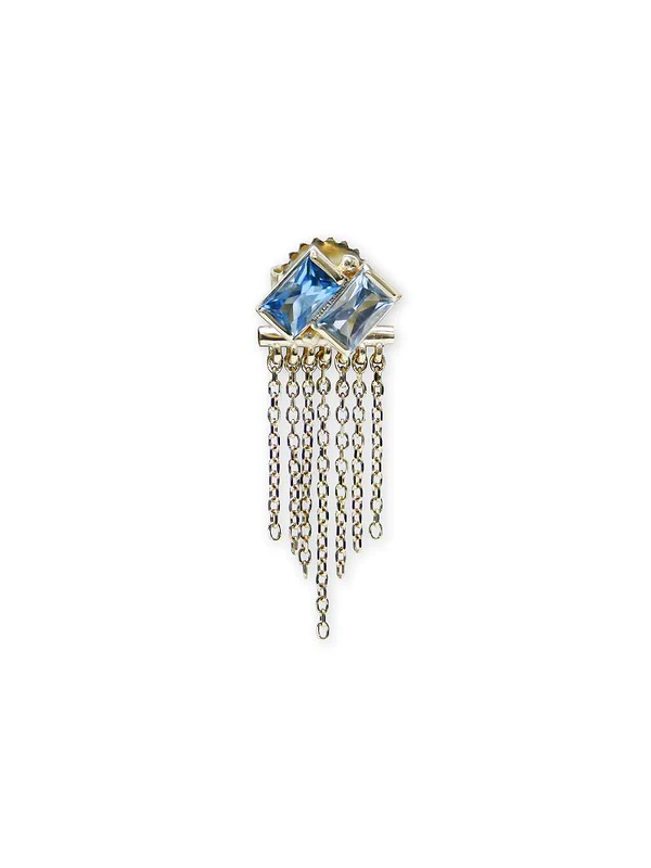 Deux Carré Fringe Earrings for Women - Trendy Geometric Drop Dangle Earrings - Perfect for Parties, Weddings & Date Nights