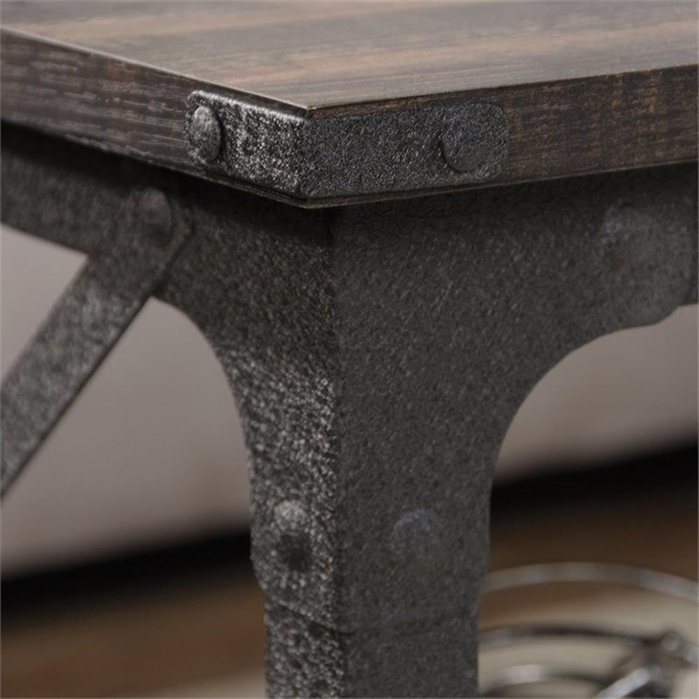 Pemberly Row Modern Coffee Table in Carbon Oak Finish - Perfect for Living Room, Office, and Lounge Areas
