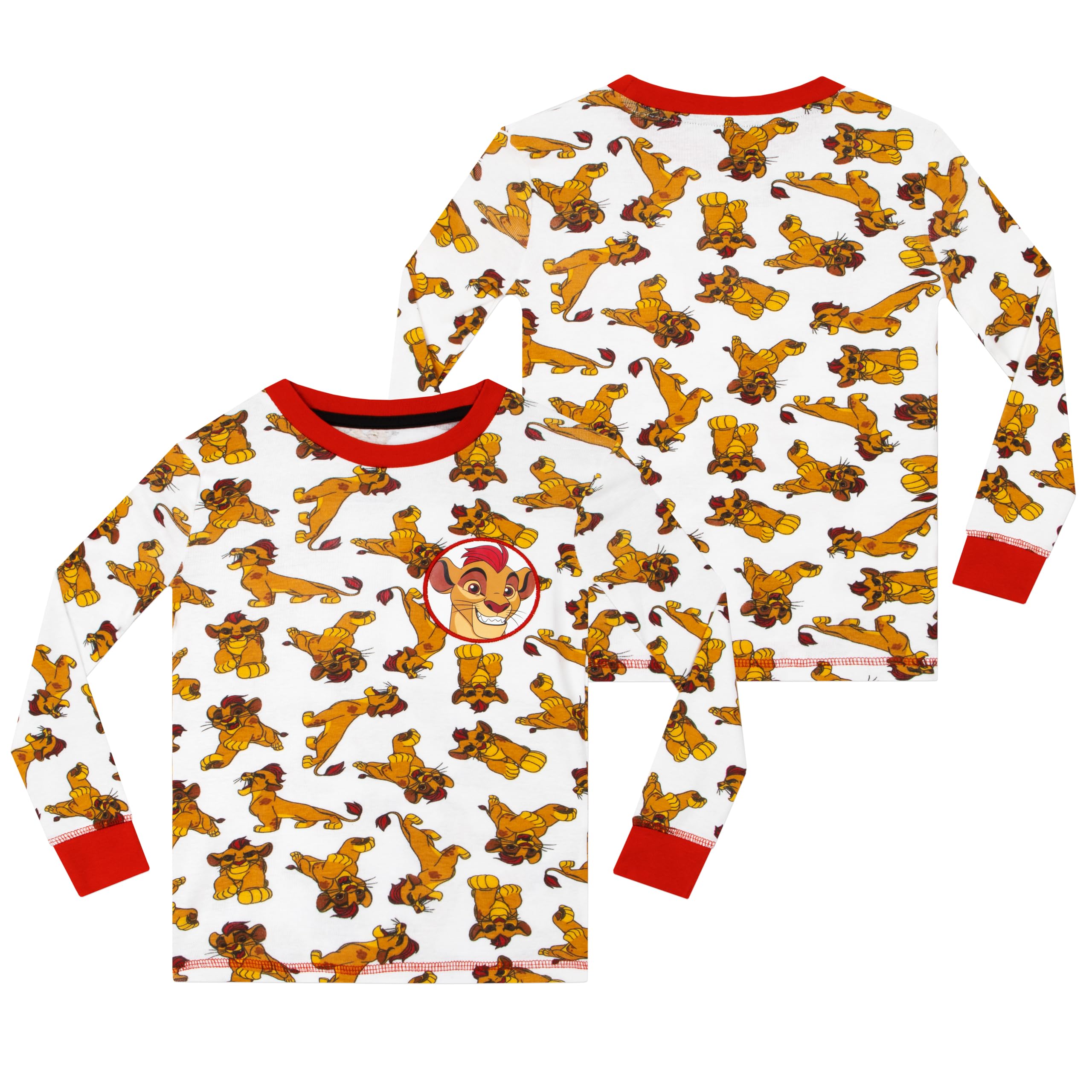 Disney The Lion King Boys' Pajama Set - Lion Guard 2-Piece Sleepwear for Kids 18 Months to 8 Years | Soft & Comfortable Cotton PJs for Bedtime & Lounging | Official Disney Merchandise