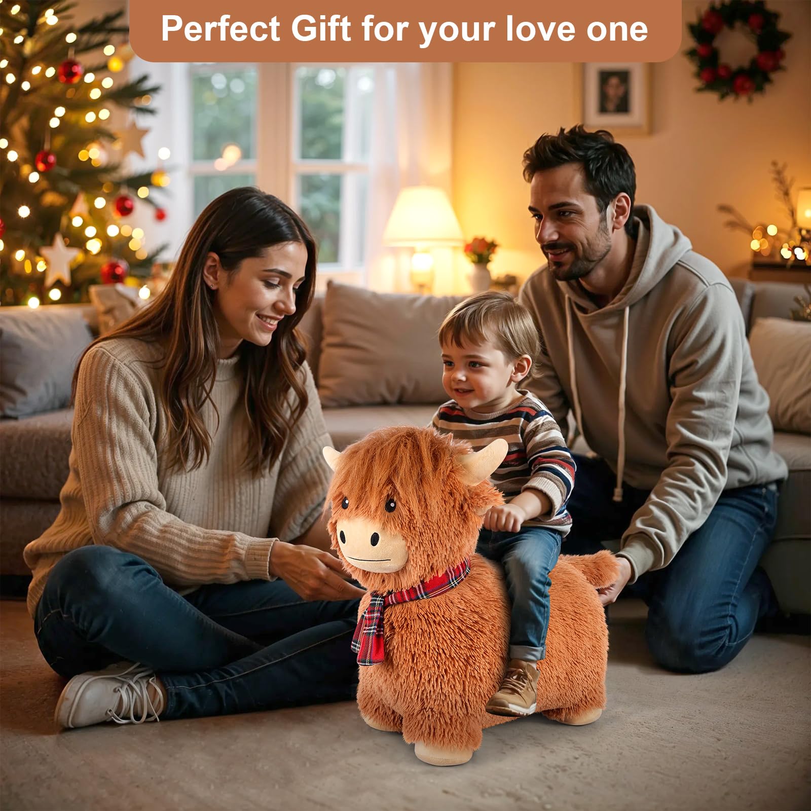 **Inflatable Highland Cow Hopper Toy - Bouncy Ride-On Animal for Toddlers & Kids - Indoor/Outdoor Plush Bouncer - Fun Birthday Gift & Playtime Activity**    *(Perfect for Playrooms, Backyards, Birthday Parties & Active Play - Encourages Exercise & Imagination!)*