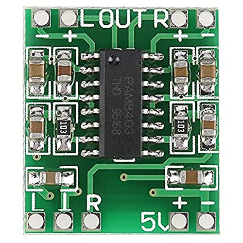 5 Pcs PAM8403 Digital Audio Amplifier Board - 2X3W Class D Power Amplifier Module, DC 5V for DIY Speakers, Home Theater & Car Audio Systems