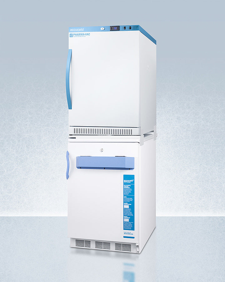 Accucold 24-Inch Wide All Refrigerator and Freezer Combo ARS6PV VT65MLSTACKMED2 - Perfect for Home, Office, and Commercial Kitchen Use
