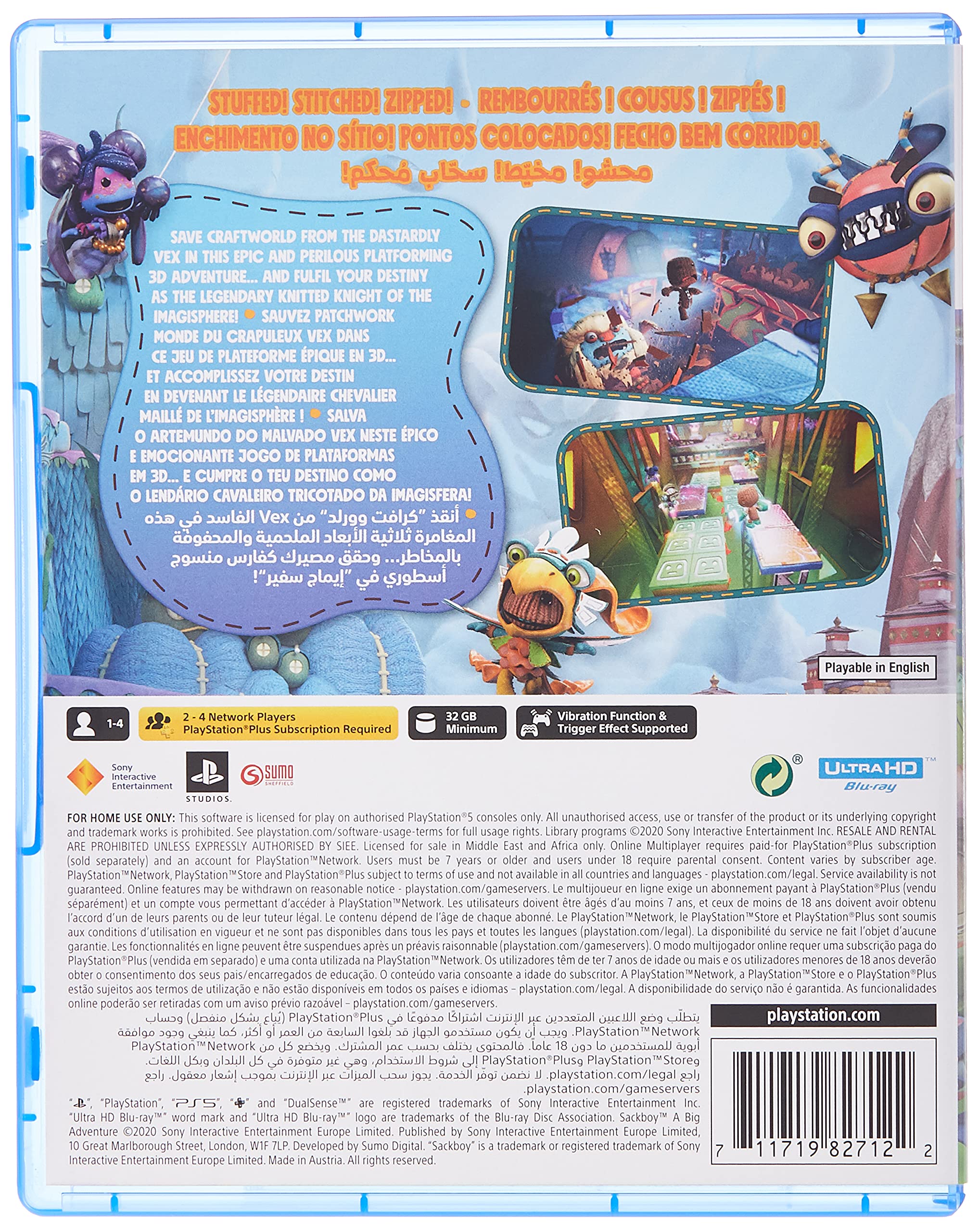 Sackboy: A Big Adventure - PlayStation 5 Game | Spain Edition | Fun Family Platformer for PS5 Gaming Nights