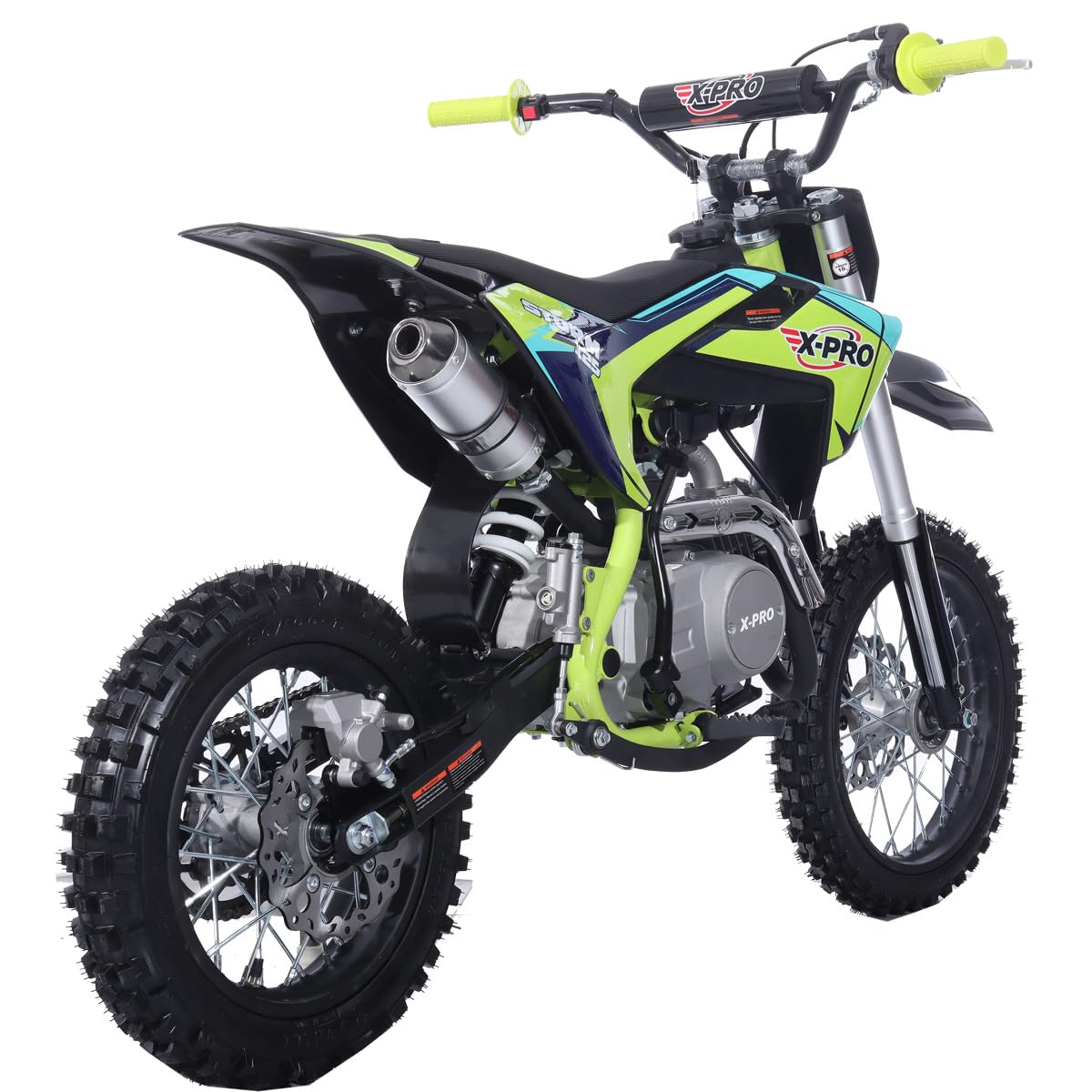 X-PRO 125cc Kids Dirt Bike - 4-Speed Semi-Automatic Youth Pit Bike with 14