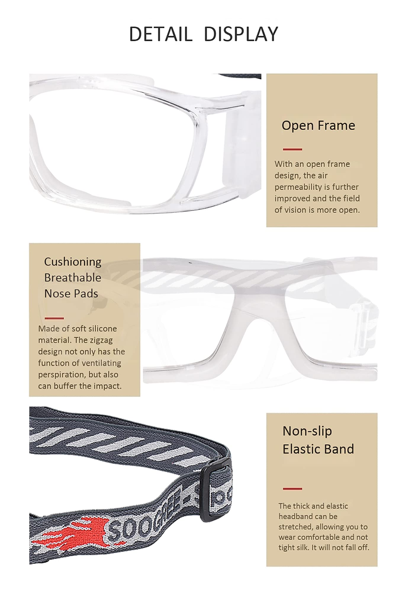 Basketball Dribbling Glasses - Sports Protective Eyewear Goggles for Men & Women - Perfect for Training, Games & Outdoor Sports