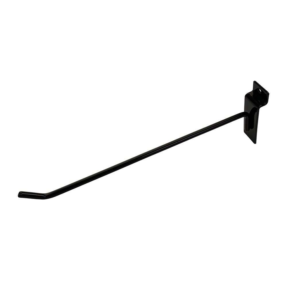 Prolinemax 24 Pack 10 Inch Black Slatwall Hooks - Heavy Duty Metal Retail Display Hangers for Store Shelving & Wall Organization - Perfect for Clothing, Accessories, and Home Decor Display