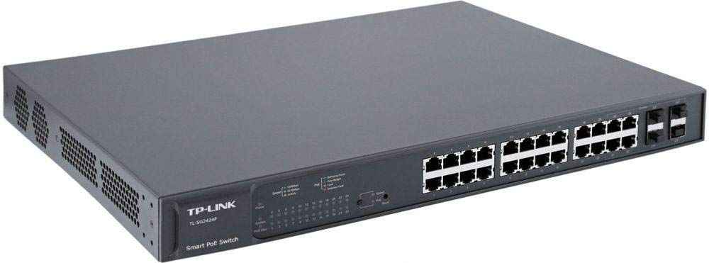 24 Port Gigabit PoE Smart Switch with High Performance - Ideal for Home Office, Small Business & Network Security Systems