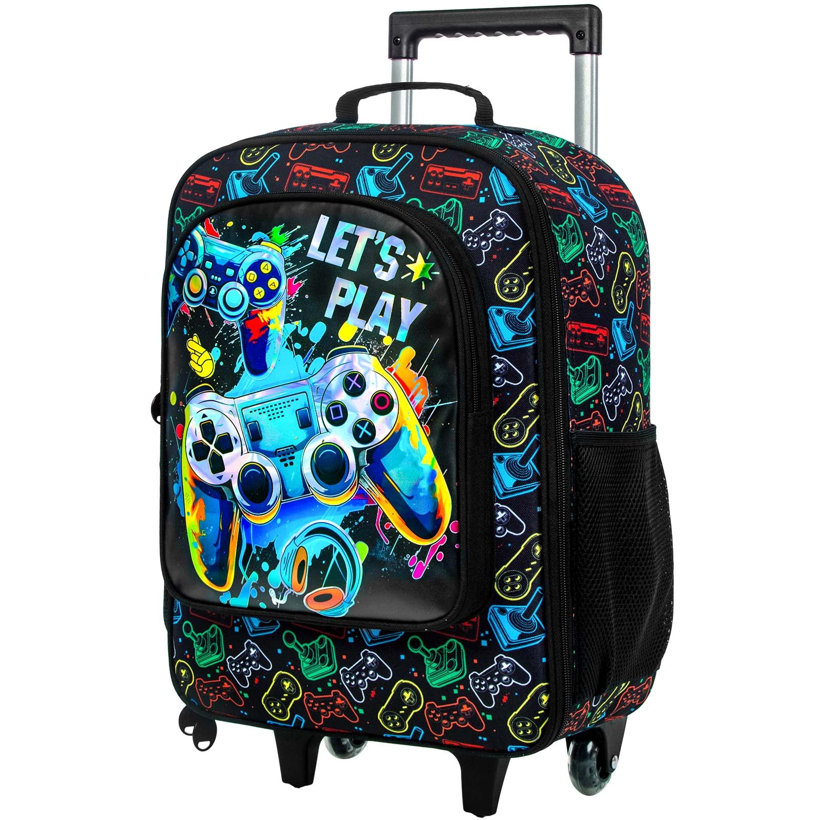 Kids Luggage for Boys & Girls - Cute Rolling Wheels Suitcase for Toddlers & Children | Travel Carry-On Suitcase for Airplane, Vacation & School Trips
