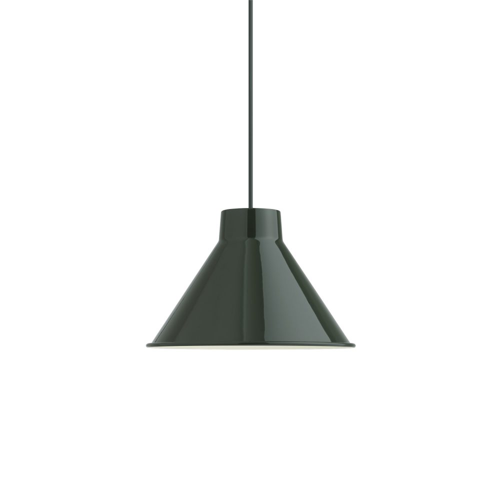 MUUTO Top Pendant Lamp - Dark Green Modern Lighting Fixture with 4 Size Options | Perfect for Dining Room, Kitchen Island & Living Room Ceiling Decor