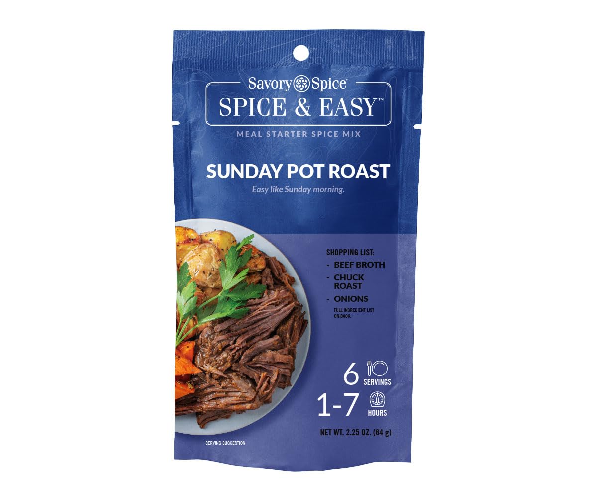 Savory Spice Sunday Pot Roast Seasoning Mix | Slow Cooker & Instant Pot Spice Blend (2.25 oz) – Perfect for Easy Weeknight Dinners & Family Gatherings