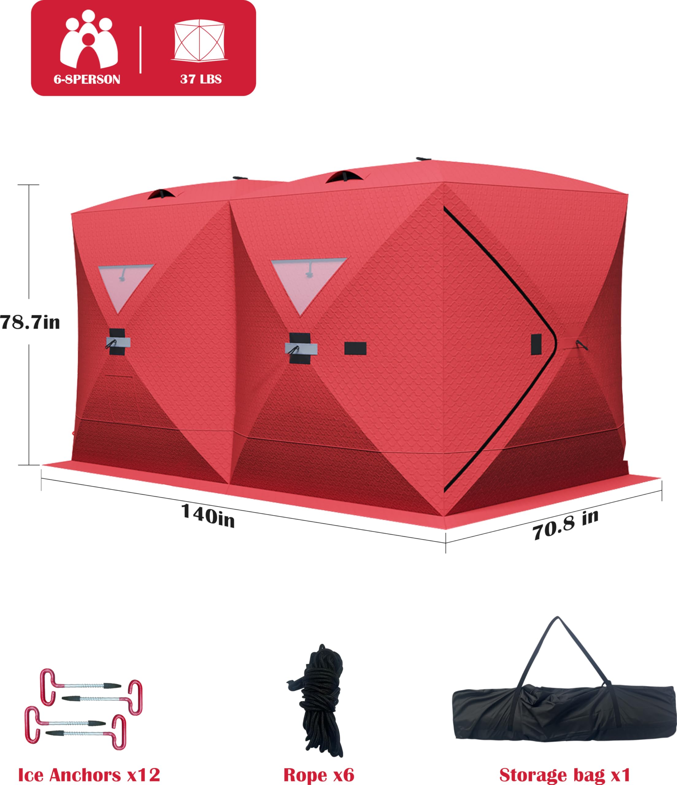**Best Ice Fishing Tent - Thickened Warm & Windproof Pop-Up Portable Hub Shelter for Winter Fishing - Perfect for Ice Anglers & Outdoor Enthusiasts**