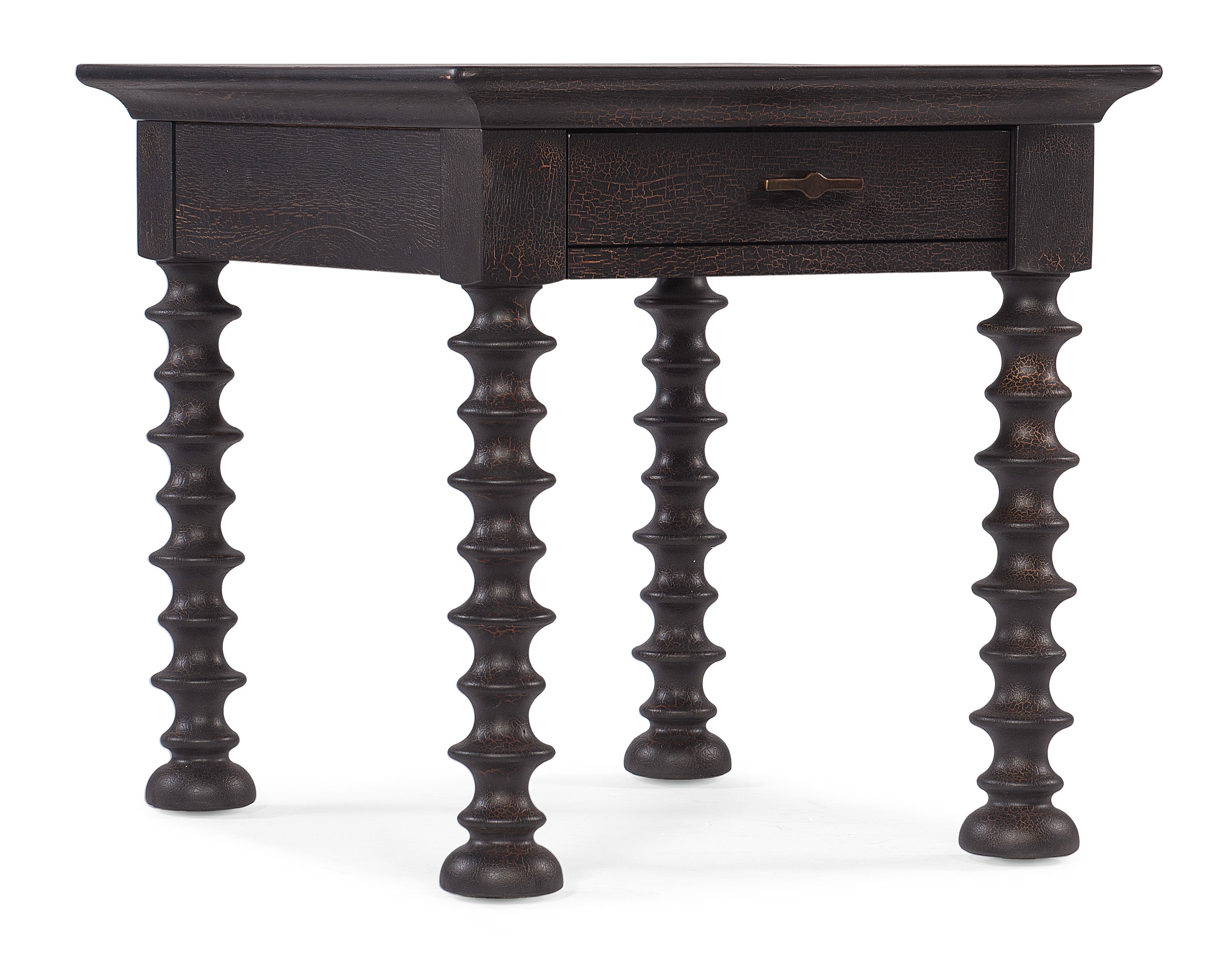 Big Sky Turned Leg End Table - Stylish Wooden Side Table for Living Room, Bedroom, or Office Decor | Perfect for Holding Lamps, Books & Decorations