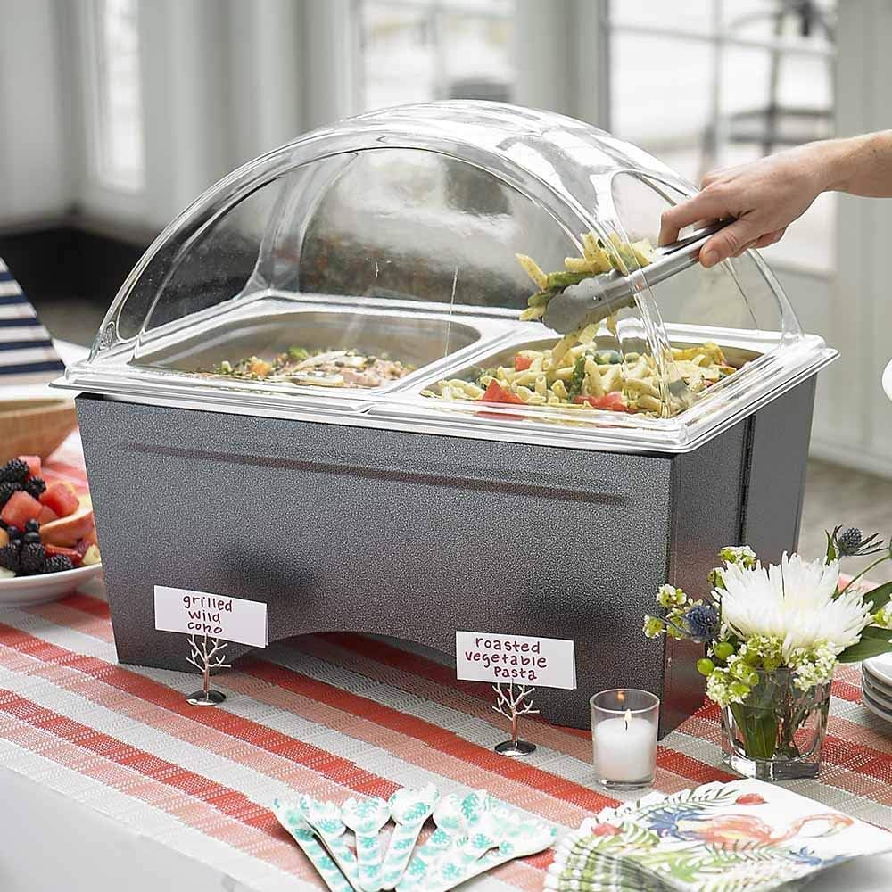 **Sterno ClearDome Chafing Dish Lid - Heat-Resistant Plastic Food Warmer Cover for Buffets, Catering & Events - Transparent Dome Lids for Water & Food Pans (Pack of 3) - Perfect for Banquets, Parties & Restaurants**