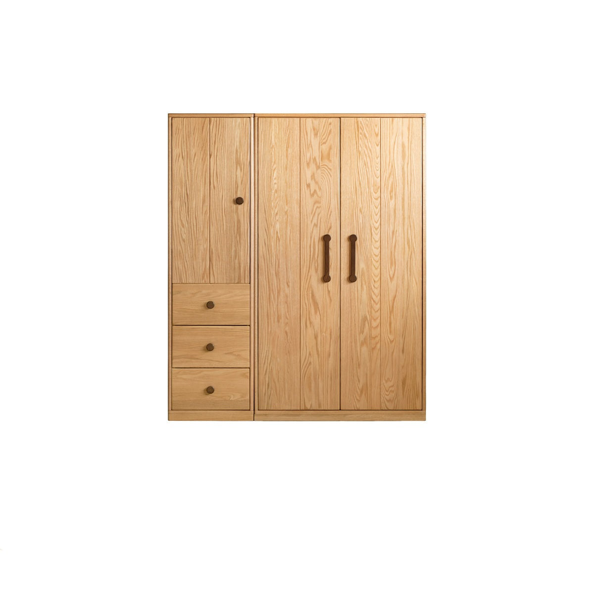 Solid Oak Wood Kids Wardrobe - Durable & Stylish Children's Closet Organizer for Bedroom, Nursery, or Playroom Storage