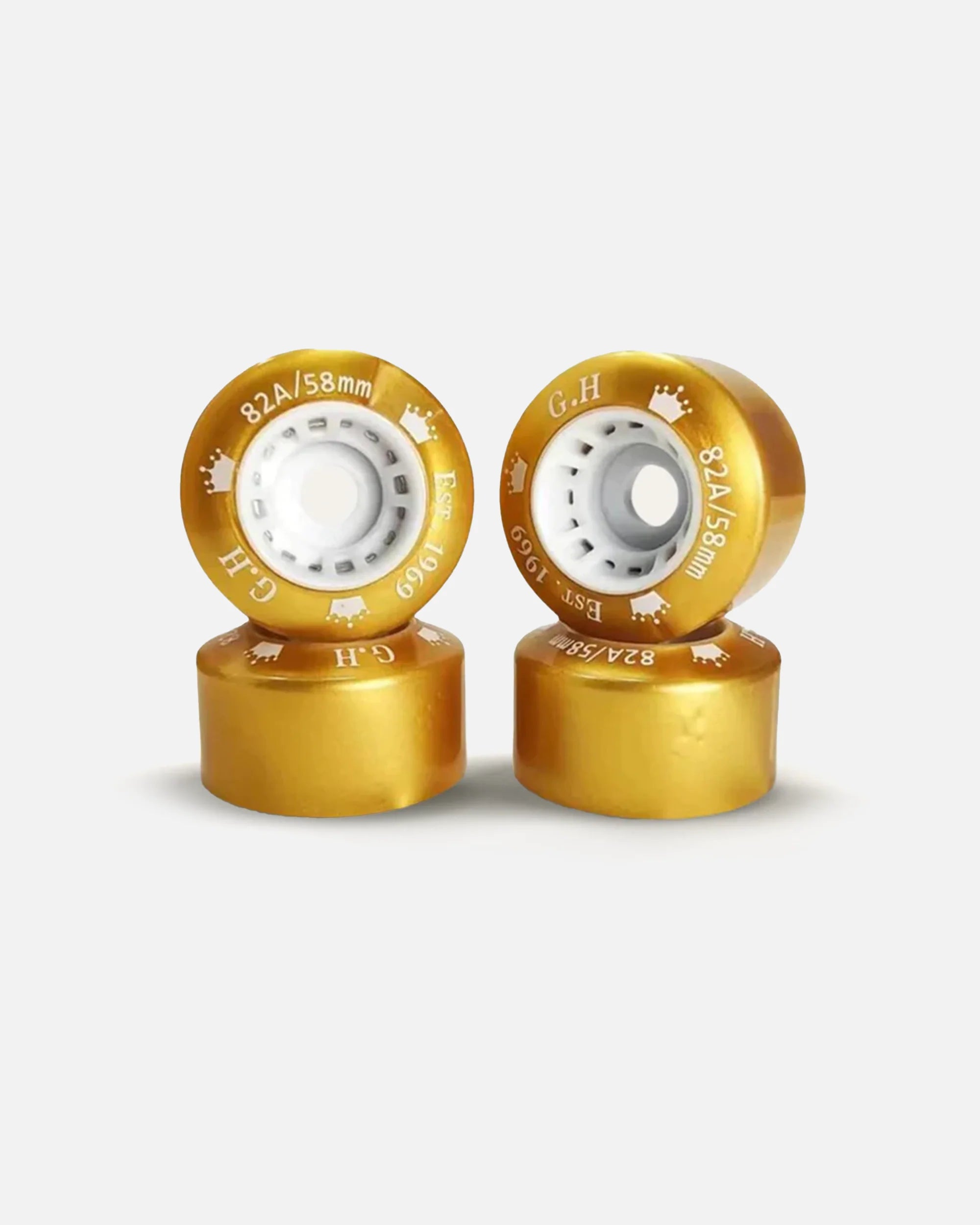 GH Skates High Rebound PU Quad Roller Skates Wheels 80mm 82A - Perfect for Indoor Rinks, Outdoor Trails, and Roller Derby Skating