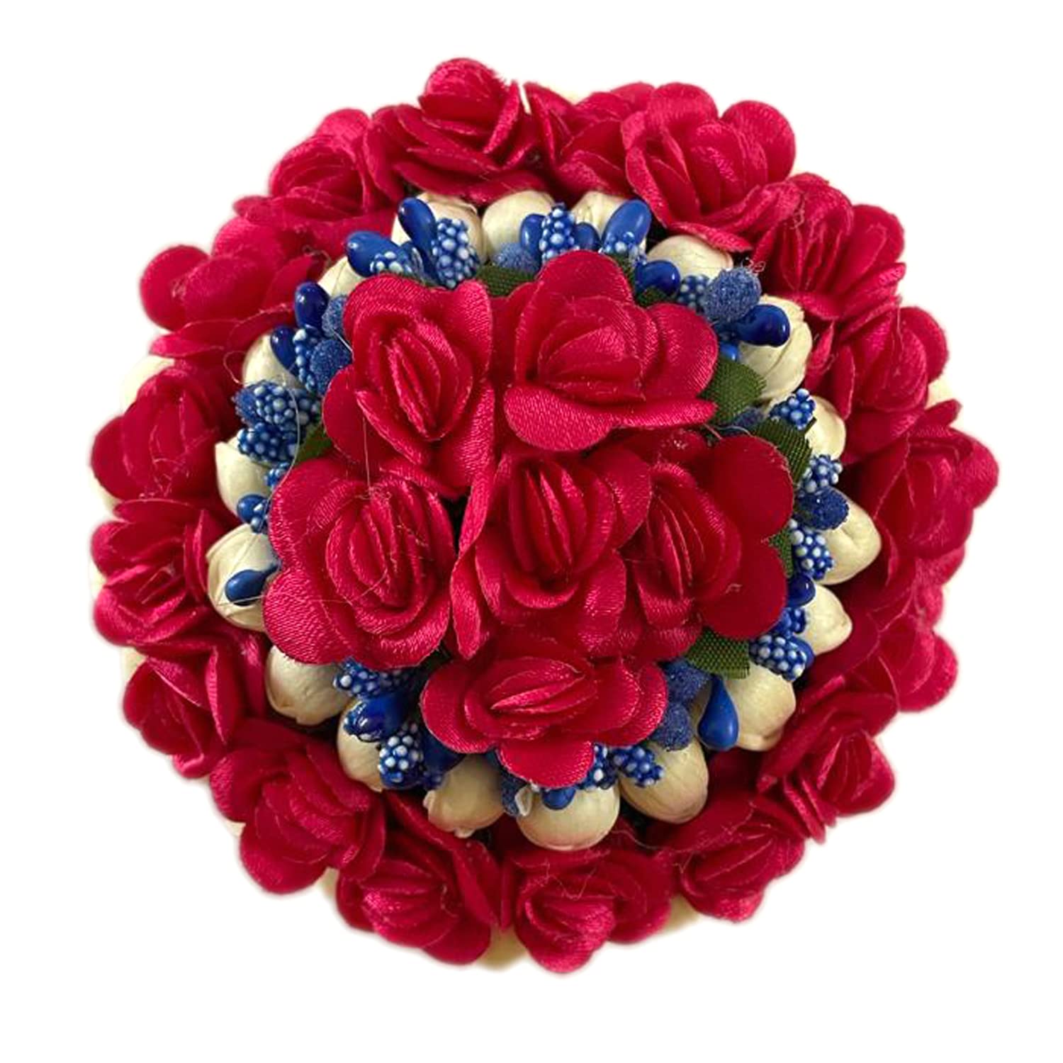 GuruEmbelish Artificial Flower Hair Bun Gajra - Bridal Hair Accessories for Women & Girls (Pack of 1) - Perfect for Weddings, Parties & Indian Traditional Hairstyles