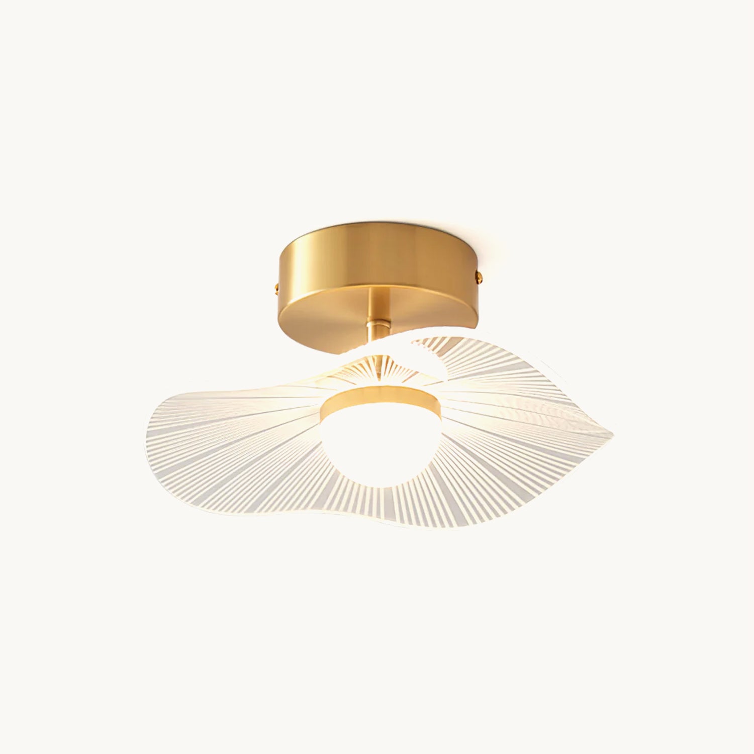 Modern Acrylic Lotus Leaf Ceiling Light Fixture - Elegant Floral Design for Bedroom, Living Room & Dining Room Lighting - Energy Efficient LED Home Decor