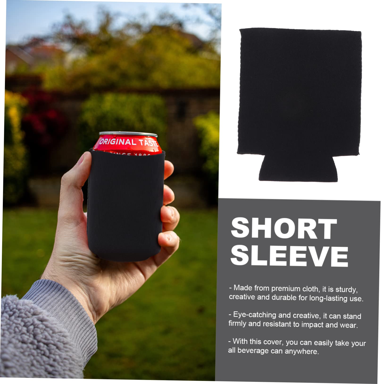 14Pcs Black Beer Bottle Covers & Can Sleeves for Party Decor