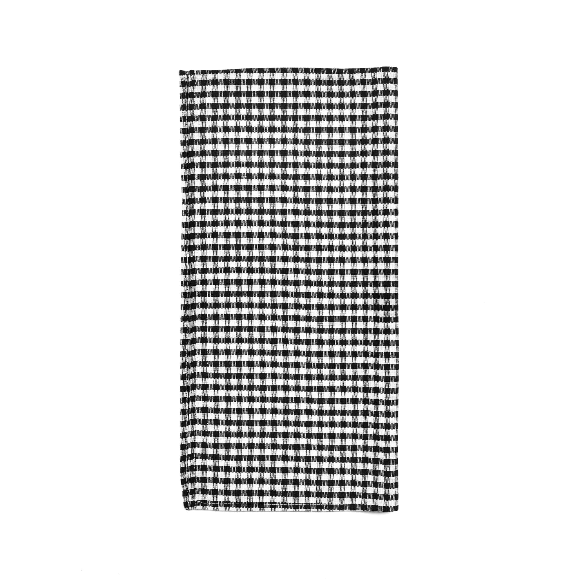 Gingham Check Yarn Dyed Cotton Napkins - Set of 4 - Premium Kitchen & Dining Table Linens for Parties, Picnics & Everyday Use