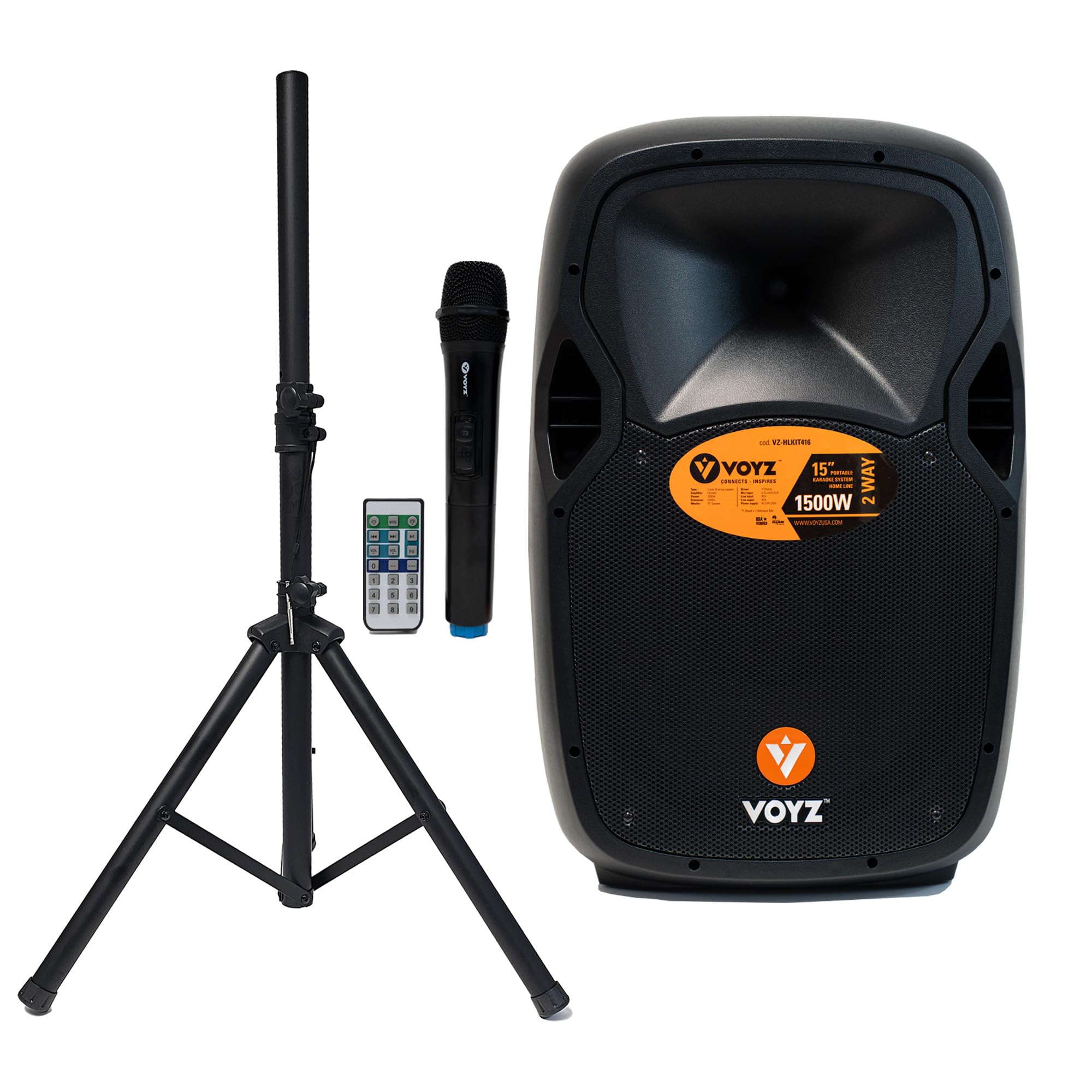 VOYZ 1500W Bluetooth Speaker with 15