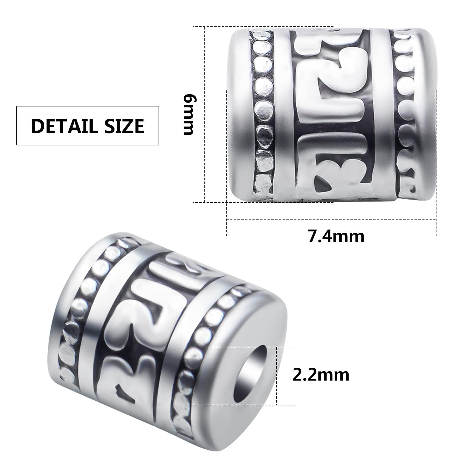 Antique Silver Plated Tibetan Rondelle Spacer Beads - 60pcs Alloy Tube Beads for DIY Bracelet, Necklace & Jewelry Making - Perfect for Boho, Vintage & Handmade Craft Projects