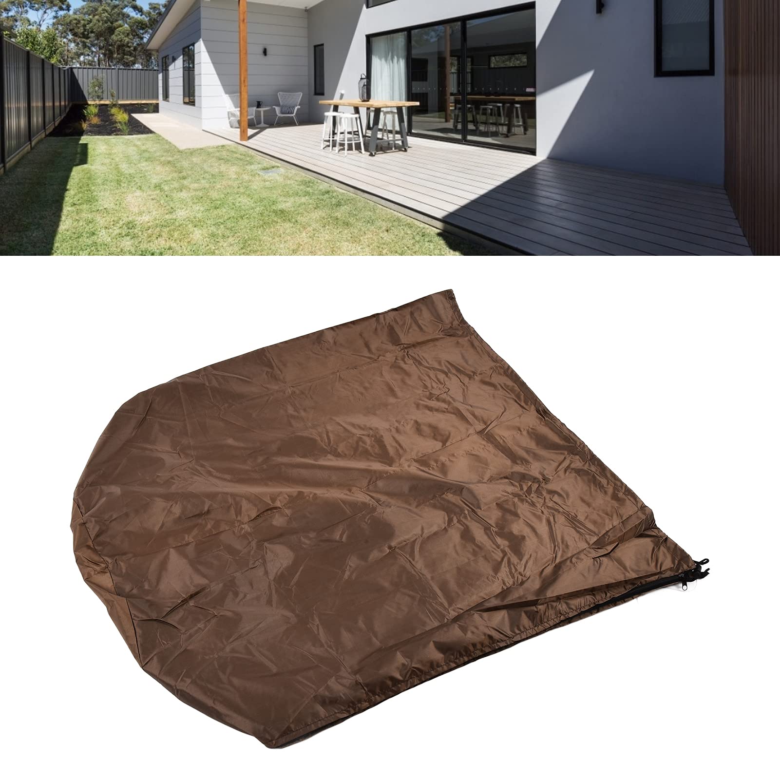 Waterproof Sunproof Outdoor Patio Heater Cover - Dustproof Garden Heater Protector for Courtyard, Terrace & Backyard (Coffee Brown) - Perfect for Winter Storage & All-Weather Protection