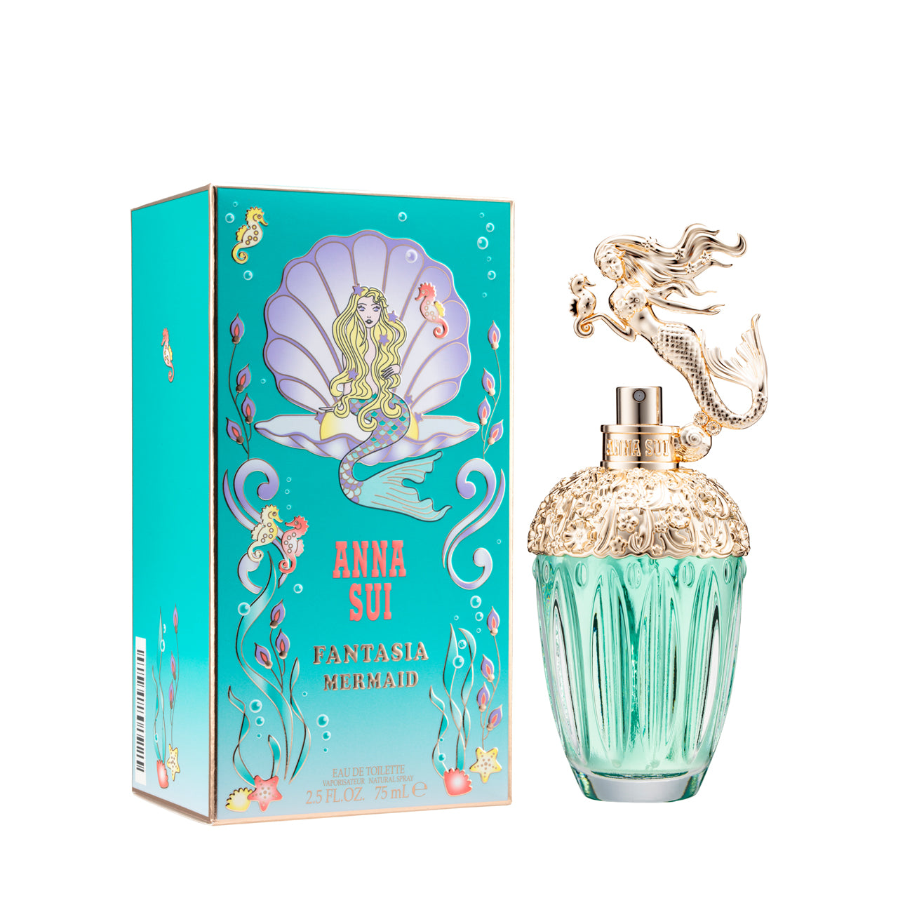 Anna Sui Fantasia Mermaid Eau de Toilette Spray for Women - 75ml Floral Fruity Fragrance | Perfect for Date Night, Special Occasions & Everyday Wear