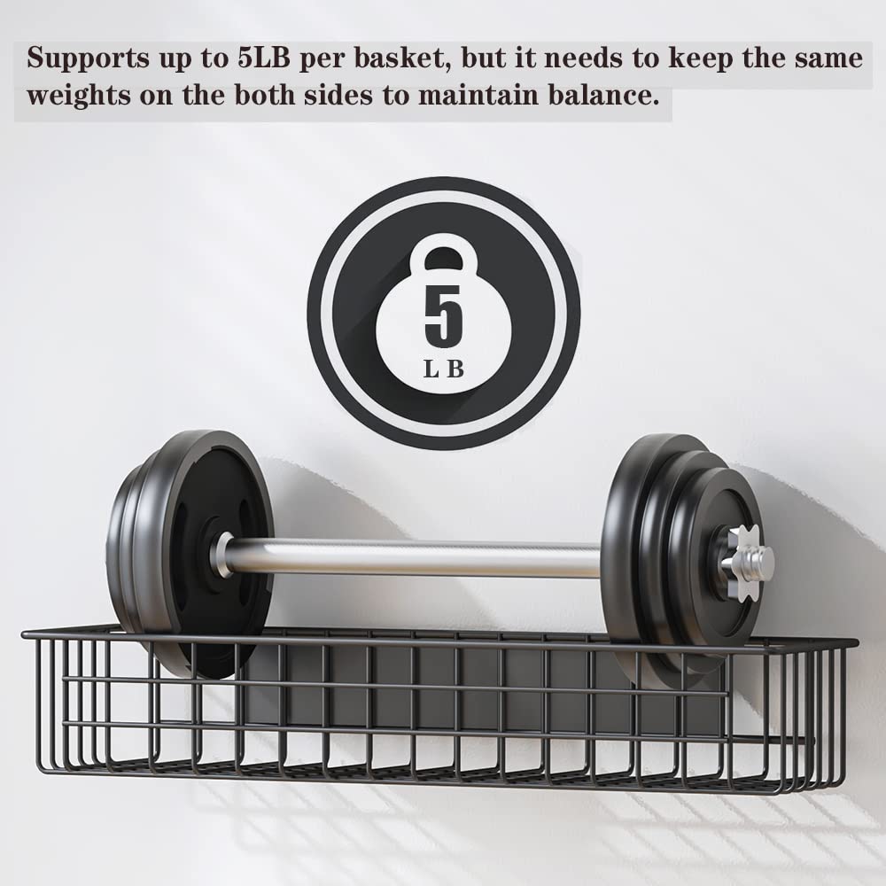 2-Pack Magnetic Storage Baskets for Refrigerator - Strong Magnetic Spice Rack & Fridge Organizer - Perfect for Kitchen, Pantry & Bathroom Organization (Holds Spices, Snacks, Beauty Products)