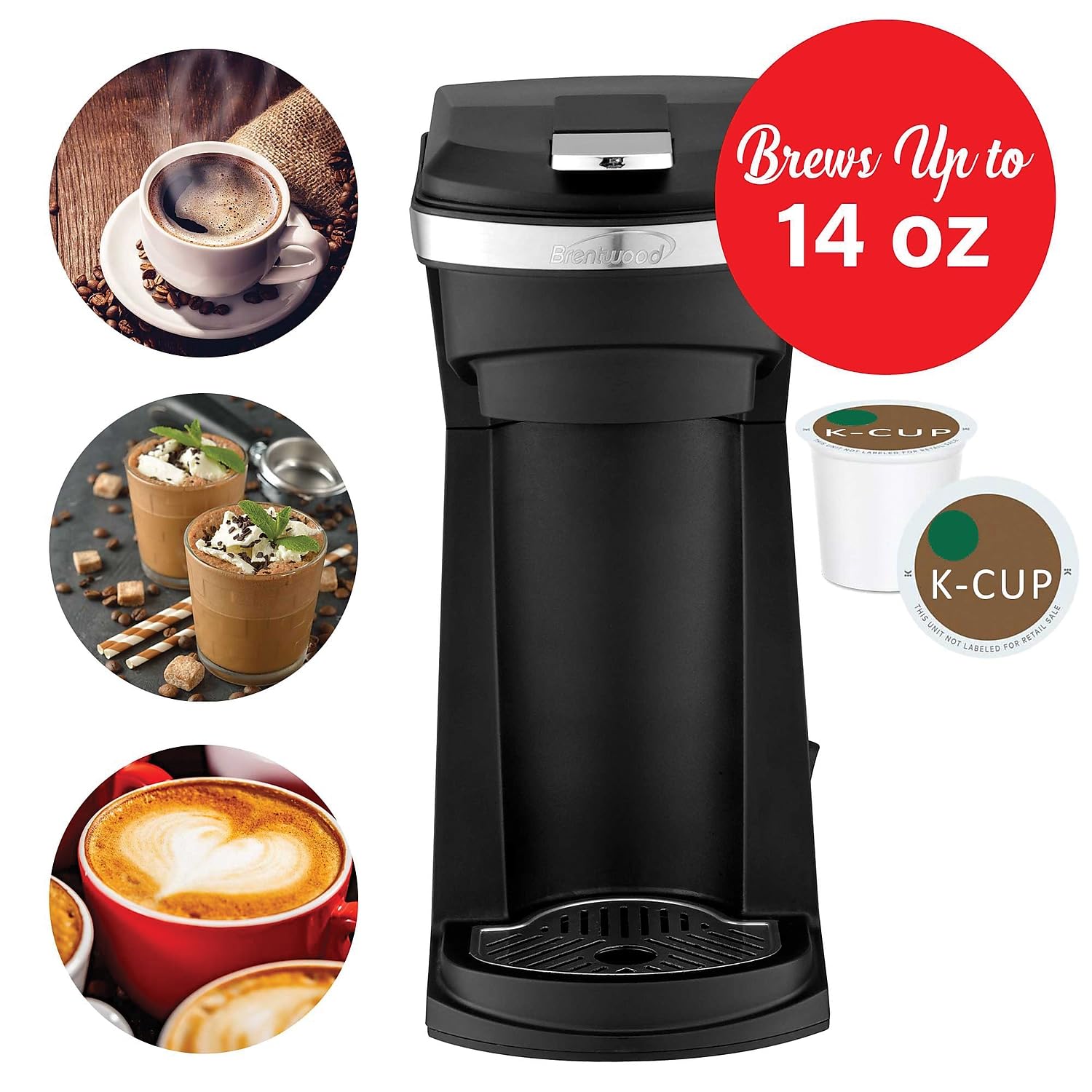 Brentwood TS-1101BK 12-Cup Electric Coffee Maker with Glass Carafe - Black - Fast Brewing for Home, Office & Restaurants