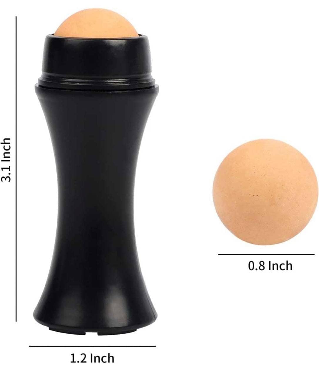 Piercell™ Volcanic Stone Face Roller - Reusable Oil Absorbing Roller for Oily Skin, Makeup-Friendly Skincare Tool for Shine Control & Pore Refining - Perfect for On-the-Go Touch-Ups, Gym, Office & Travel