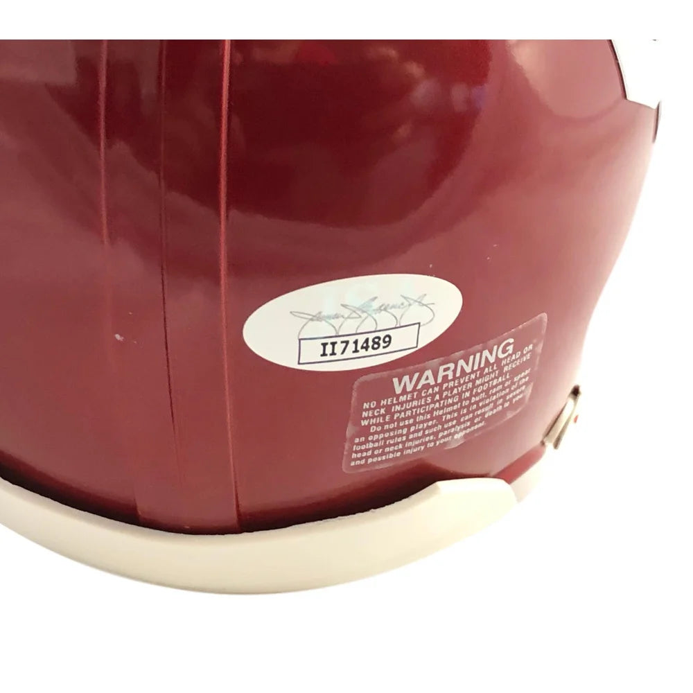 Authentic CeeDee Lamb Signed Oklahoma Sooners Red Mini Helmet with JSA COA - Dallas Cowboys NFL Memorabilia - Perfect for Collectors, Sports Fans & Man Cave Decor