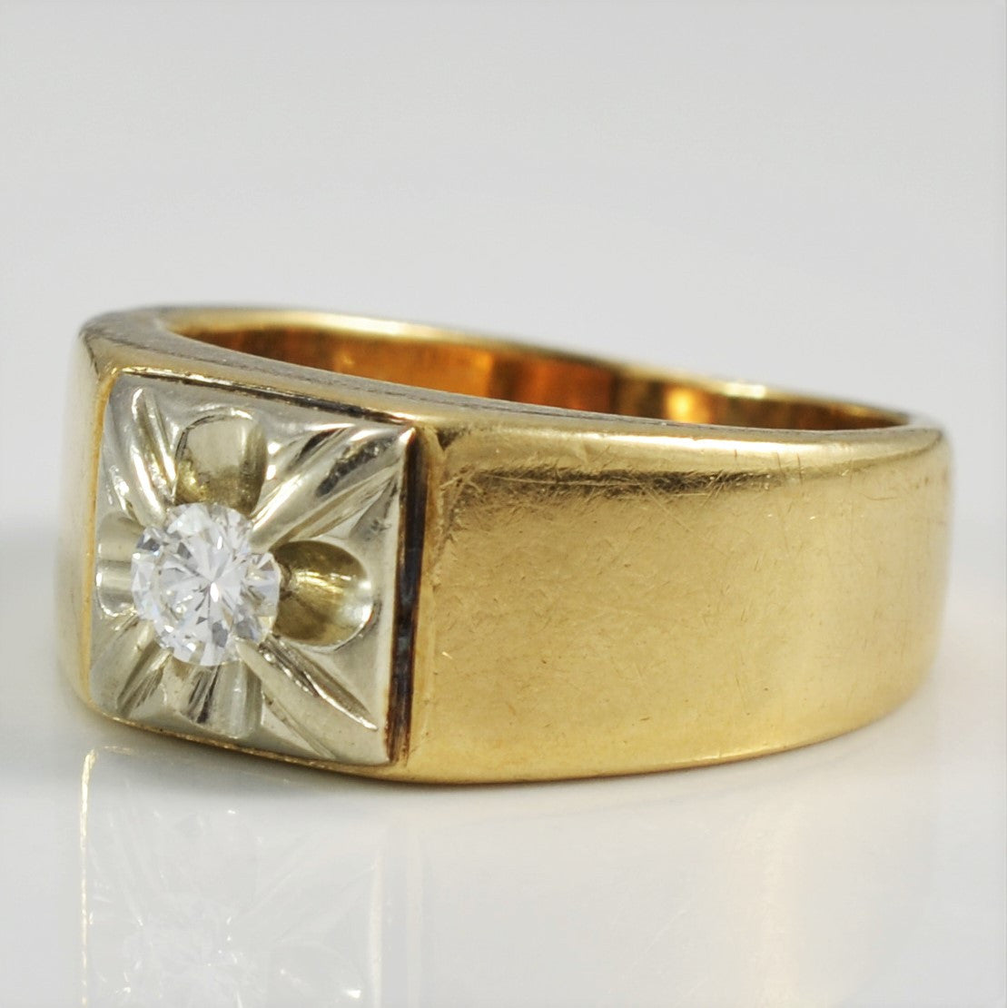 Vintage 0.17 ct Solitaire Diamond Wedding Band Ring for Women, Size 6 - Perfect for Engagement, Anniversary & Everyday Elegant Jewelry Gift